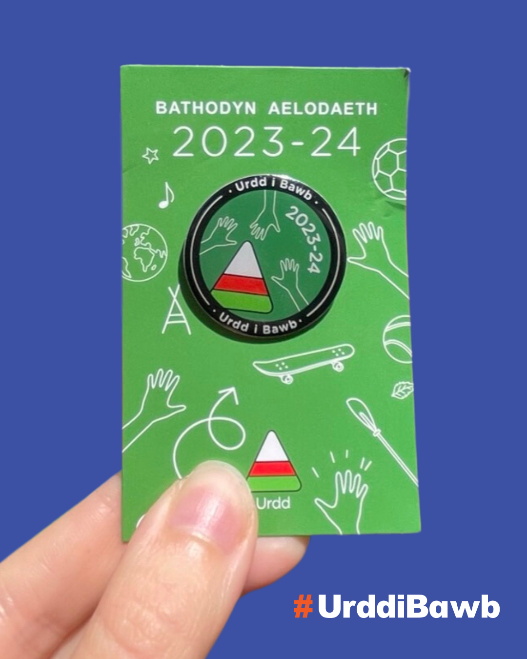 2023-2023 Urdd members and supporters badge