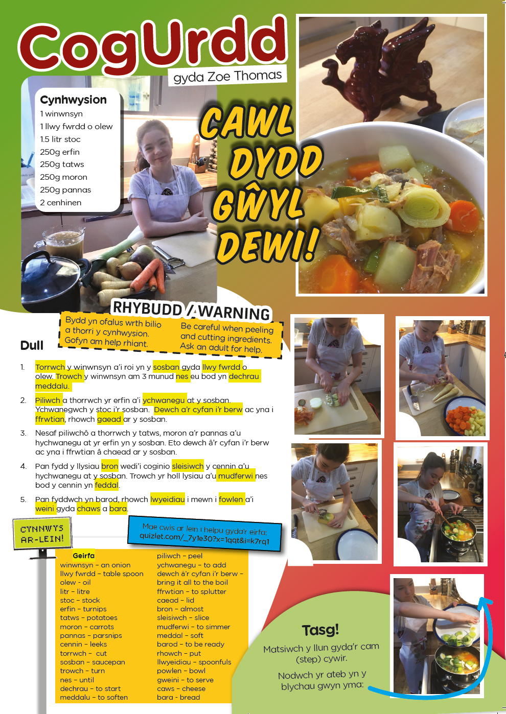 Rysait Cawl Dydd Gŵyl Dewi